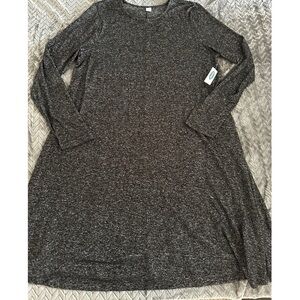 Old Navy Charcoal and Black Knit Dress Women’s size XL tall